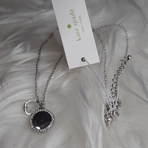 kate spade spot the spade silver charm necklace - Picture 2 of 3